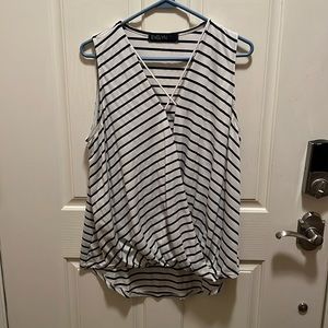 Black and White stripped tank top